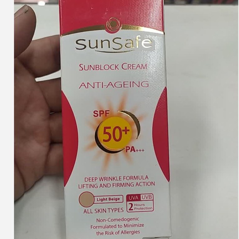 کرم ضد آفتاب و ضد چروک سان سیف SPF50 حجم 50 میل