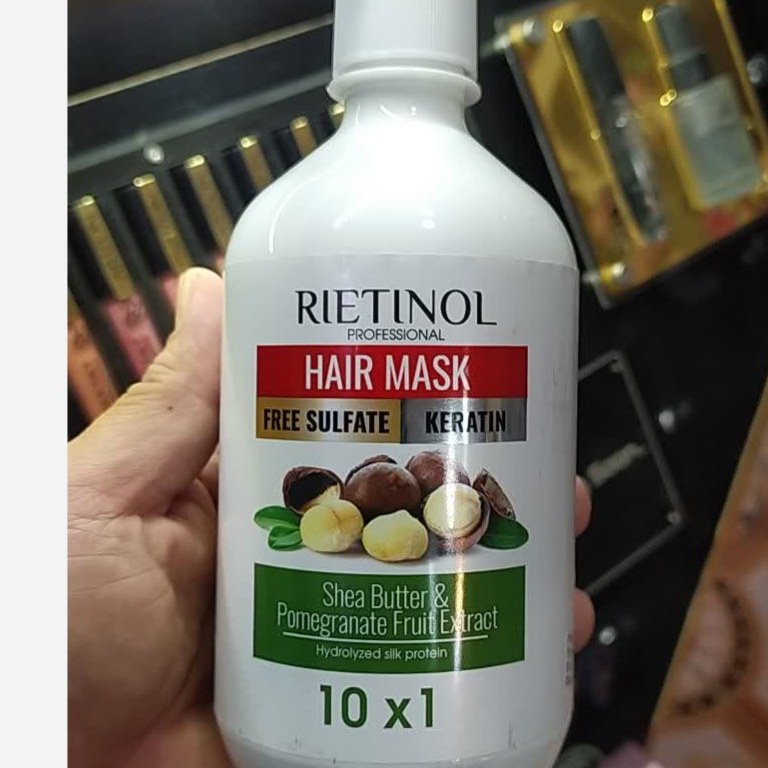 ماسک مو بدون سولفات با آبکشی رتینول 10 در یک