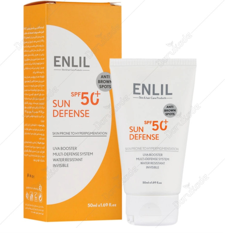 کرم ضدآفتاب بیرنگ سان دیفنس انلیل spf50 ضدلک، ۵۰میل