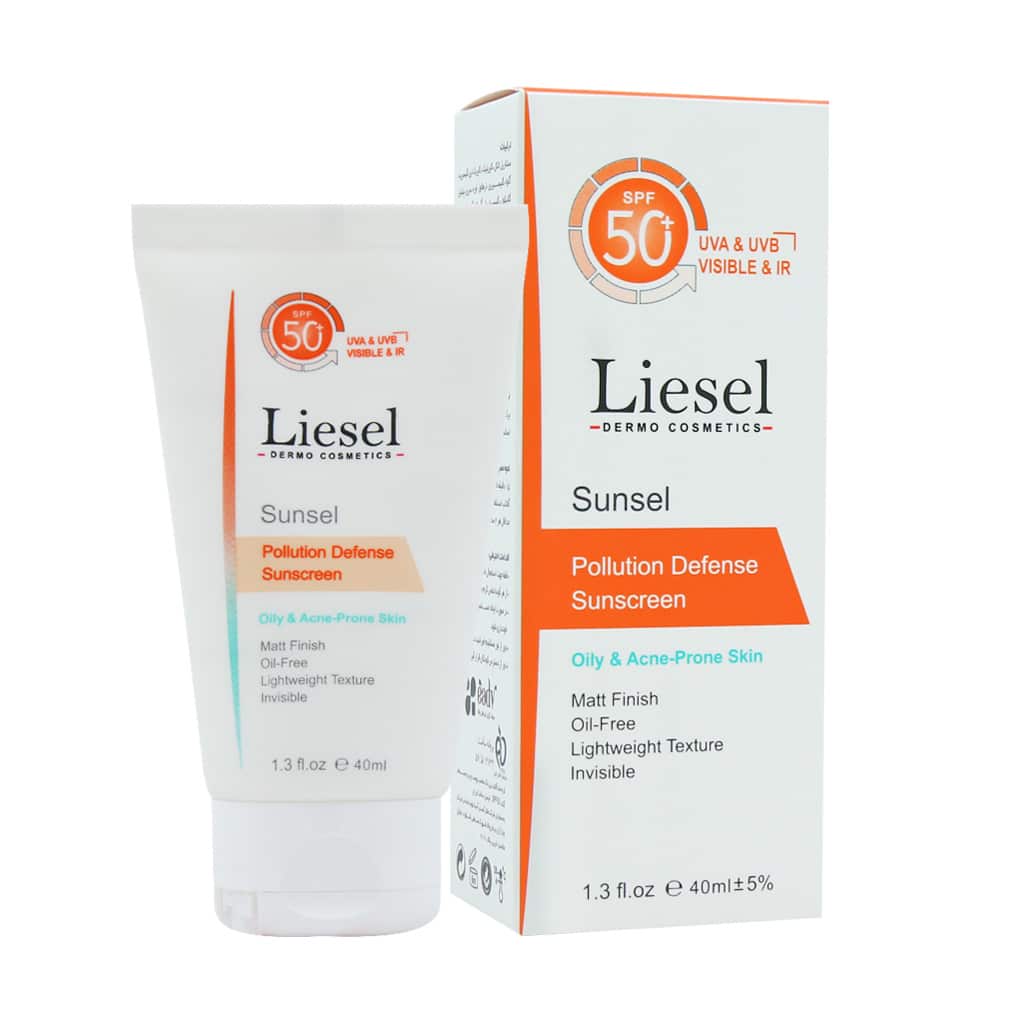 کرم ضدآفتاب رنگی لایسل بژطبیعی پوست چرب جوشدارspf50 حجم ۴۰ میل