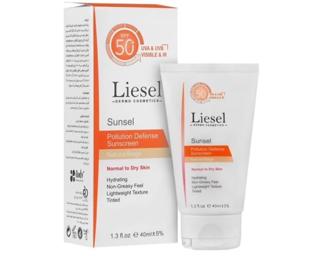 کرم ضدآفتاب رنگی لایسل بژطبیعی پوست خشک و نرمال spf50 حجم ۴۰ میل