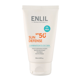 کرم ضدآفتاب بیرنگ سان دیفنس انلیل پوست چرب spf50 حجم ۵۰ میل
