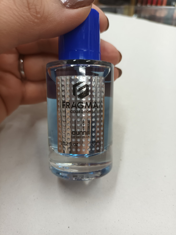 عطر ادوپرفیوم جیبی مردانه فراگما مدل DUNHILL BLUE حجم ۳۰ میلی لیتر طبع خنک و رایحه ملایم
